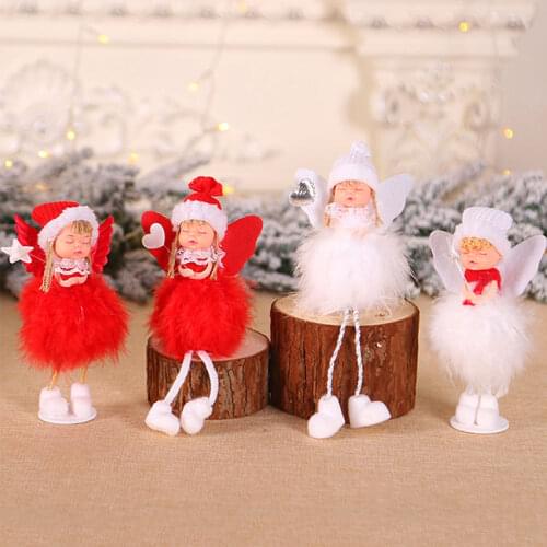 New Year 2021 Latest Christmas Angel Dolls Ornament Xmas Pendant Noel Christmas Tree Decorations For Home 2020 Navidad Kids Gift
