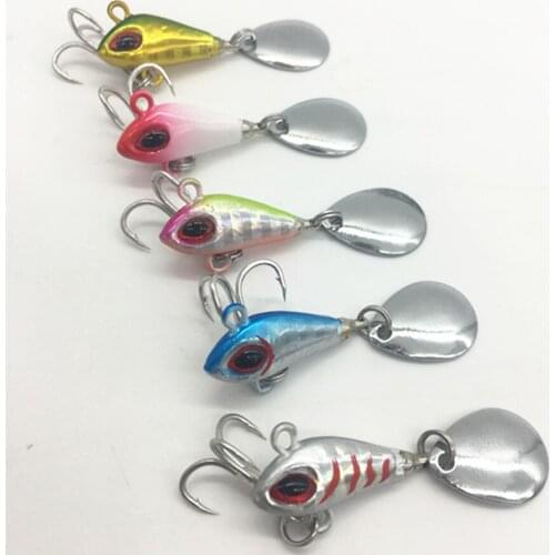 6g10g17g 25g Carp Fishing Bait Metal Mini VIB Lead Fish Lure Spoon Rotate Spinner Sequins Jig Crankbait Vibration