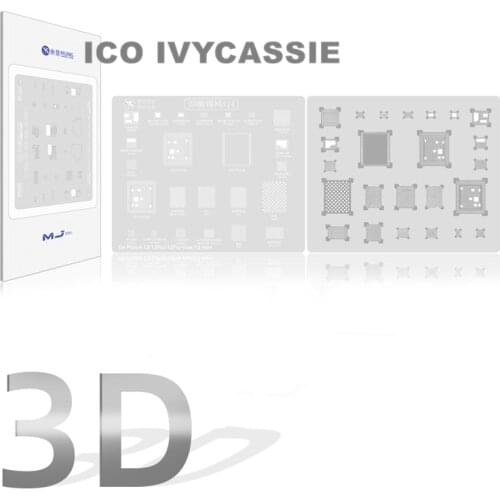 A14 3D BGA Stencil For iPhone 12 Pro Max Mini CPU RAM Nand Power Wifi Audio Charger IC Reball Soldering Tin Plant Net Mesh