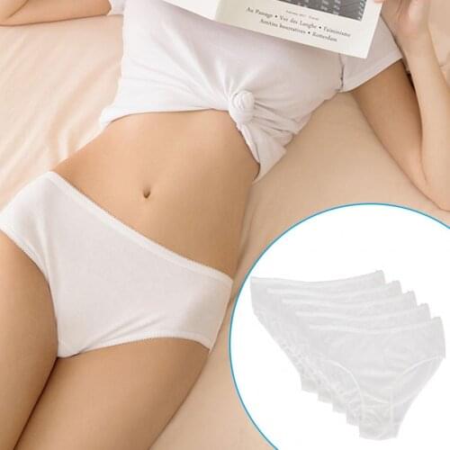 5pcs Plus Size Comfortable High Waist Disposable Maternity Panties Soft Cotton Underwear for Pregnant Women Personal Health Care