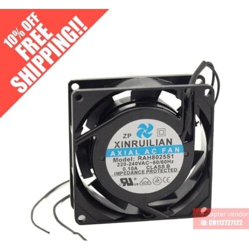 RUILIAN SCIENCE XINRUILIAN RAH8025S1 220/240V 0.10A 8025 Aluminum frame cooling fan