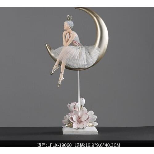 Vintage Dancer Figurines Miniatures White Girl Cute Creative Wedding Figurines Miniatures Handmade Decoracion Home Decor DG50FM