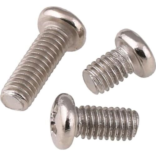 M2.5 M3 M3.5 M4 Phillips Cross Round Pan Head Screws Electronic Screws Nickel Plated