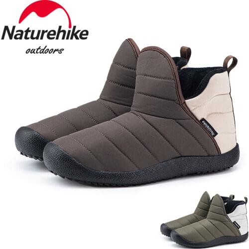 Naturehike Indoor Outdoor Winter Warm Shoes Camping Casual Waterproof Cotton Shoes Anti-Slip Snow Boots for Hiking Travel Home