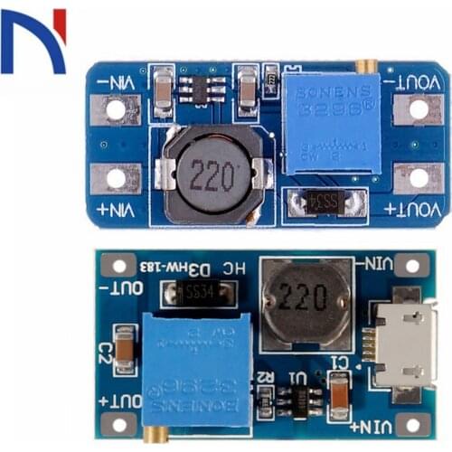 10pcs MT3608 DC-DC Adjustable Boost Module Feed Converter Voltage Regulator Module 2A Max 2 V-24 V to 5 V-28 V
