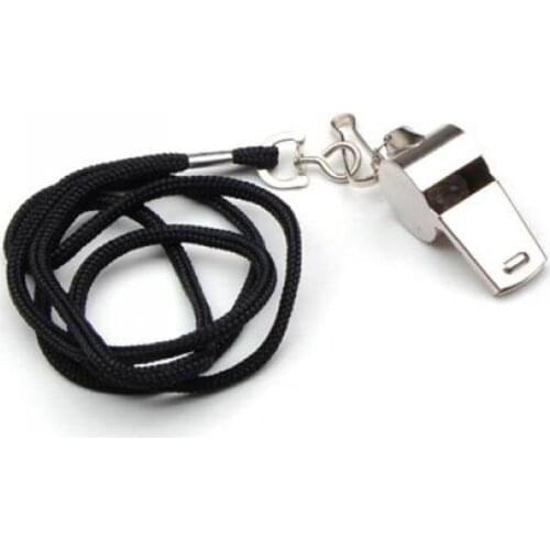 100PCS Stainless steel metal sports whistle , Metal Referee Whistle and Lanyard Football Soccer
