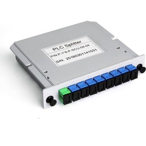 1X8 Splitter Fiber Optical Box FTTH PLC Splitter box with 1X8 Planar Waveguide Type Optical splitter SC APC