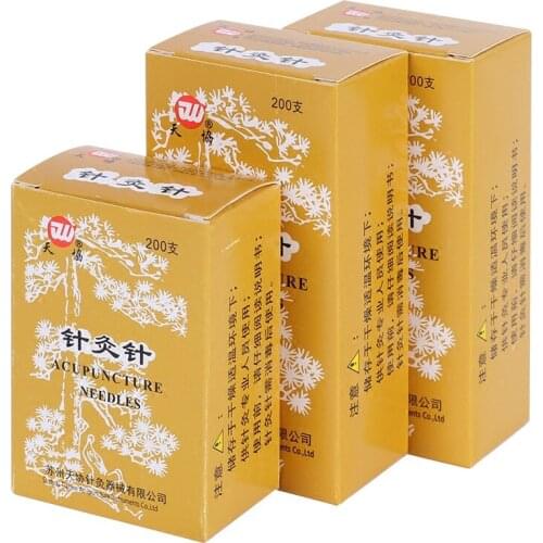 200pcs/box reusable silver surface acupuncture needle Genuine tianxie acupuncture needles non-disposable massager health