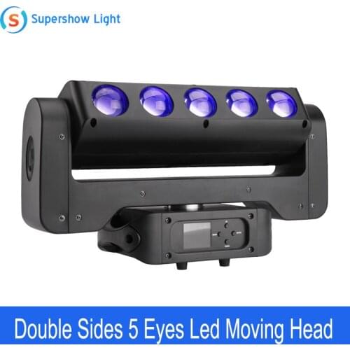2019 New High Power 5 Eyes LED Beam Moving Head 5*40W RGBW 4IN1 Led Beam Bar DMX Strobe Effect XY axis 360° Rotation Light Bar