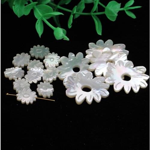 30pcs/lot 10x13mm & 22x27mm Natural Sunflower cut Mother of Pearl shell for DIY Jewelry Flower Cut MOP Pearl shell for Brooch