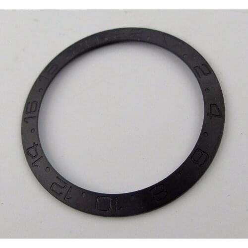 38mm Parnis high quality black ceramic bezel black marks GMT type for mens watches Be18