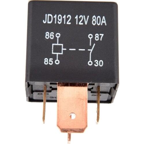 4Pin DC 24V 12V 80A JD1912 Automotive Car Relay Waterproof Heavy Duty Relay
