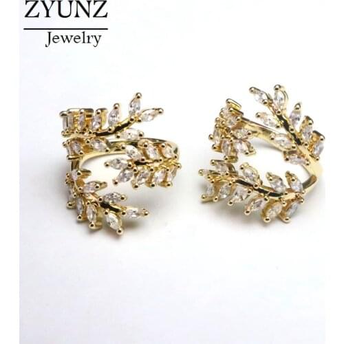 5PCS, Bohemian Gold Color Leaf Rings For Women Punk Big Open Rings Statement Finger Jewelry