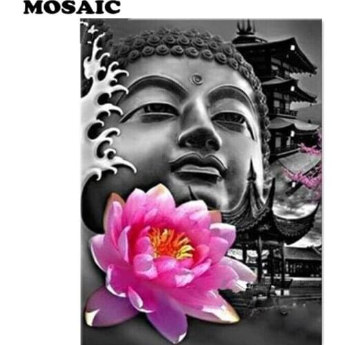 Diamond Embroidery buddha peony Flower Painting 5d diy diamond painting cross stitch mosaic rhinestones icon painting home Decor