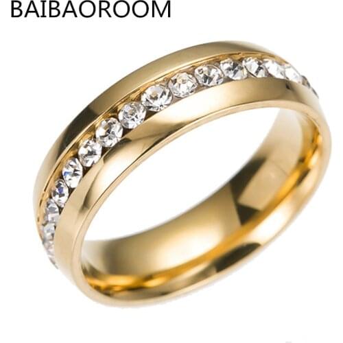 BAIBAOROOM Rings With Cubic Zirkonia For Women