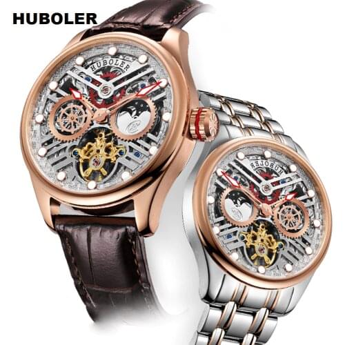 Tourbillon Mens Watches Automatic Mechanical Watch Men Top Brand Luxury Designer Watch Stainless Steel Waterproof Watches New