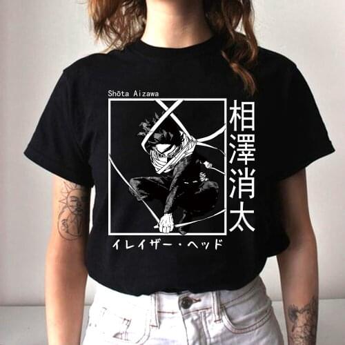 Japanese Anime My Hero Academia Aizawa Shota T-shirt Casual Fashion Hip Hop Clothes Harajuku