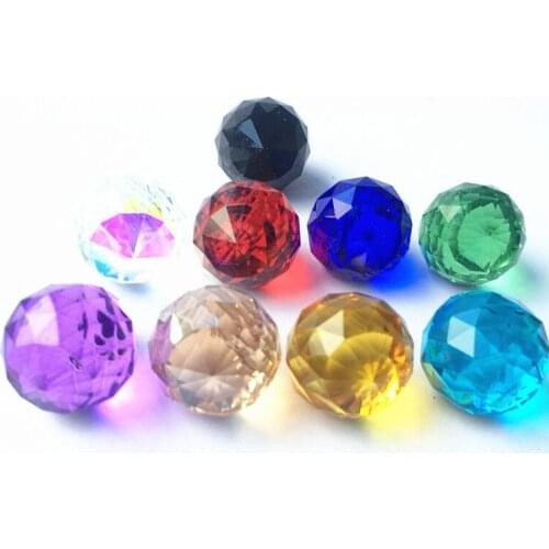 Top Quality 260pcs/Lot Mixed Colors 20mm Crystal Faceted Chandelier Balls For Diy Wedding Party Decoration And Event Supplies