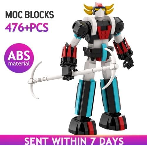 MOC Creative Anime Figures High-tech Goldoraked Mecha Robot Building Blocks DIY Action Doll Model Bricks Toys For Children Gifts