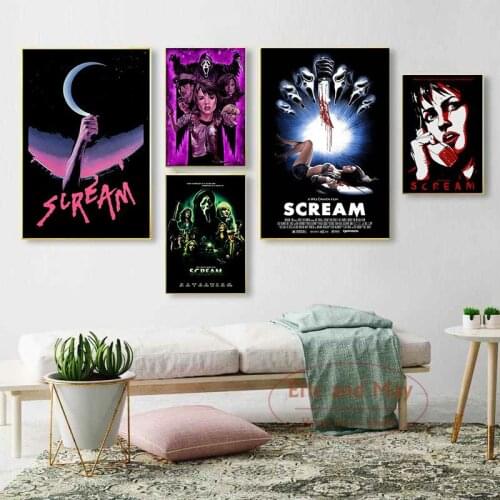 Scream Dead Horror Film Poster And Print Vintage Decor Picture Canvas Painting Hot Modern Style Living Room Decoration Obrazy