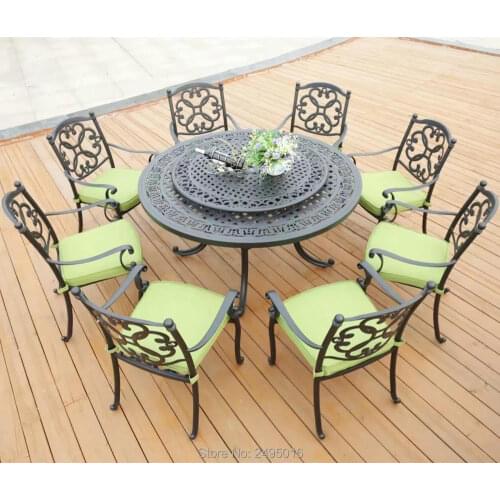 Set of 9-piece cast aluminum patio furniture garden furniture Outdoor furniture transport by sea