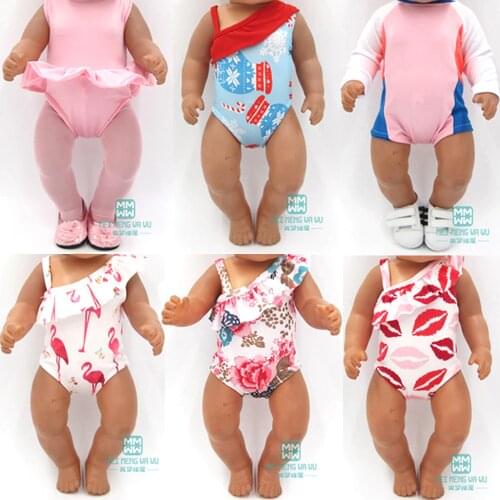 Doll clothes for 43-45cm new born doll accessories ballet dress baby Swimsuit, diving suit