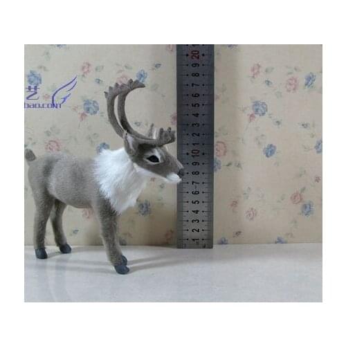 18x18cm simulation reindeer model toy polyethylene&furs handicraft,Christmas decoration home decoration gift a2507