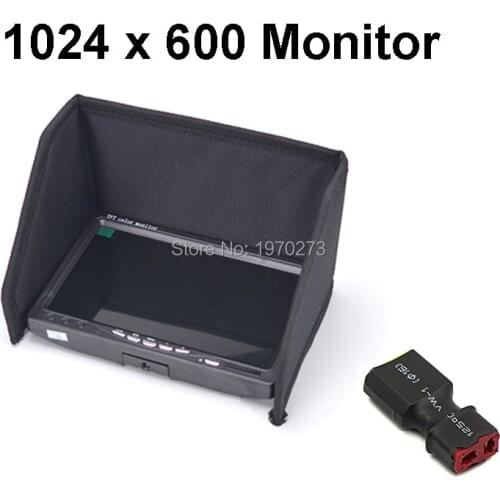 FPV Monitor NO blue 7" LCD Color 1024x600 Video Screen 7 inch Sun hood for RC Multicopter Quadcopter Ground Station QAV250