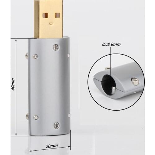 Monosaudio A50G/B50G I-END 24K Gold Plated USB2.0 Plug USB A, USB B Cover Audio USB shell Connector DIY Hi Fi USB Cable