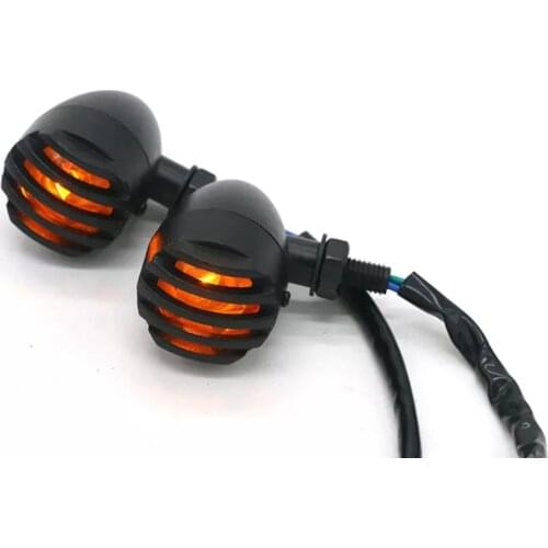 Motorcycle accessories Turn Signal Light 12V 5W retro fence metal case light Indicator Flashers Pointer For Harley Yamaha