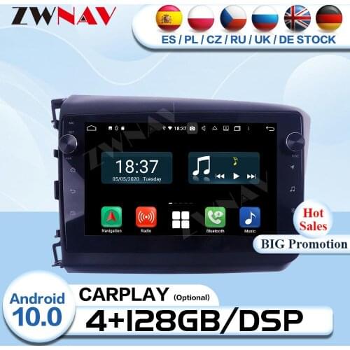 Carplay 2 Din Android Multimedia For Honda Civic 2011 2012 2013 2014 2015 Radio Receiver Audio Stereo GPS Video Player Head Unit