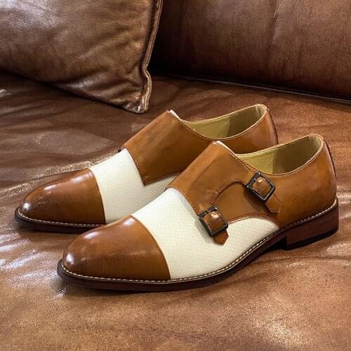 Yomior New Vintage Fashion Summer Men Casual Shoes Formal Dress Loafers Mixed Colors Slip-On Soft Leather Party Wedding Oxfords