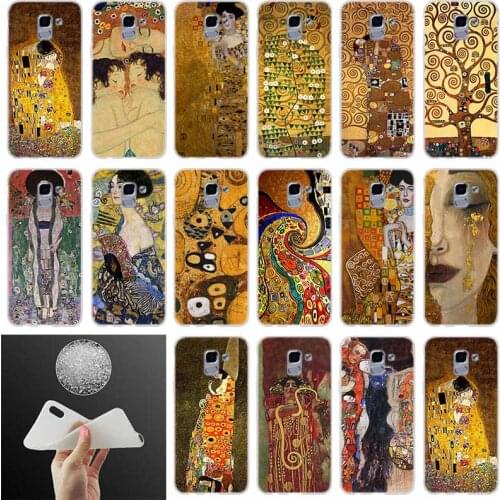 Soft silicone Phone case Cover by Gustav Klimt FOR Coque Samsung Galaxy J6 J4 J8 J7 2018 Plus J3 J5 J7 Prime Pro 2017 2016 Casse