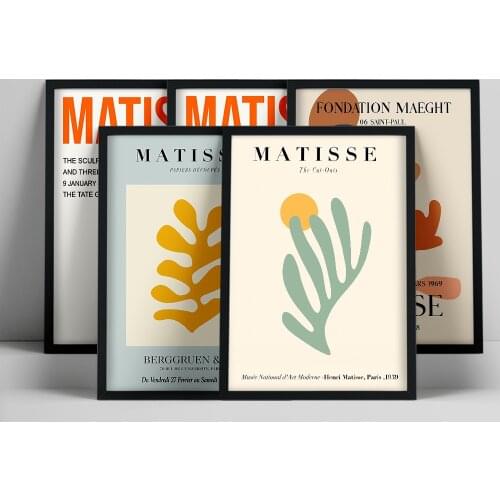 Matisse Colorful Leaf Abstract Girl line Wall Art Canvas Painting Nordic Posters And Prints Wall Pictures For Living Room Decor