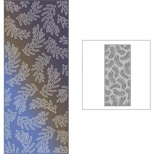 New Slim Pine Needles Background Plate 2021 Metal Cutting Dies for DIY Scrapbooking and Card Making Embossing Craft No Stamps