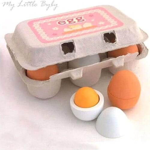 2020 New Fashion Newest Arrivals 6PCS Eggs Yolk Pretend Play Kitchen Food Cooking Kids Children Baby Toy Funny Gift