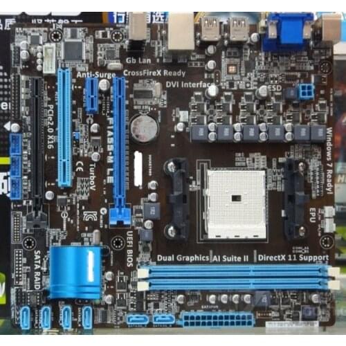 Original motherboard ASUS F1A55-M LE Socket FM1 DDR3 USB2.0 32GB DVI VGA A55 Desktop motherboard Free shipping