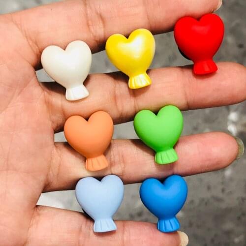 New 1PCS Colorful Heart Boys Girls Shoes Charms Resin Garden Shoe Decoration Kids Shoes Bags Clog Holiday Gifts
