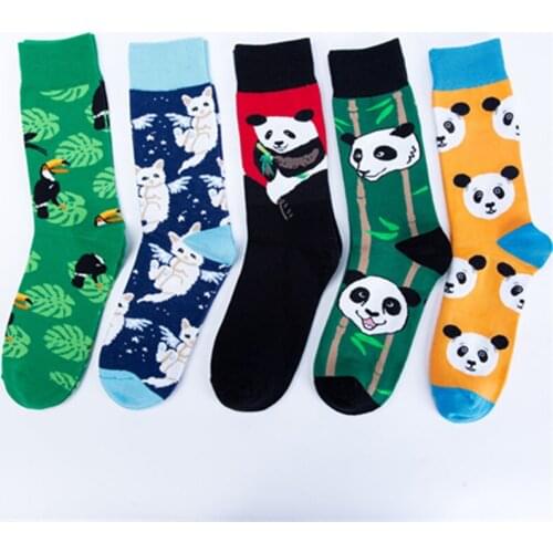 Happy Womens Socks New 2021 Fashion Trend Animal Pattern Art Printing Designer Men Home Apparel Female Cotton Skateboard Sock