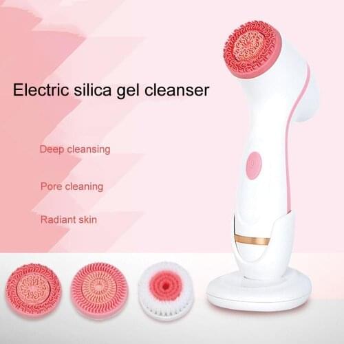 Facial Cleansing Brush Sonic Nu Face Spin Brush Set Galvanica Facial Spa System For Skin Deep Cleaning Remove Blackhead Machine
