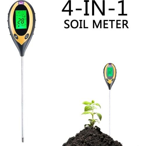 4 in 1 PH Soil Tester PH Moisture Meter Temperature Sunlight Intensity Measurement Analysis Garden Tools