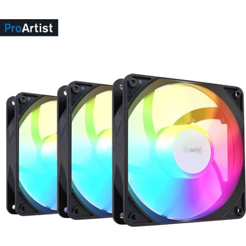 ProArtist GF12 3in1 Fan ARGB Colorful Dual Mode/Temperature Control Speed Regulation/12CM/Dual Chip Ultra High Air Volume 72CFM