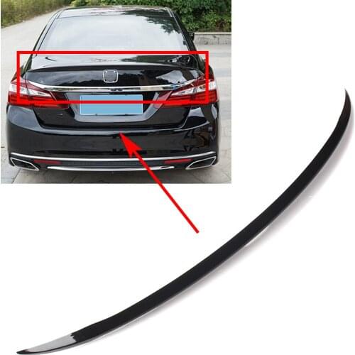 Car Rear Lip Spoiler Auto Tail Trunk Wing Trim For Honda Accord 2012 2013 2014 2015 2016 4-Door 4DR ABS Plastic Black