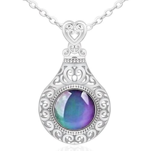 Temperature sensin Necklace Women Hollow Creative Elegnat Necklace