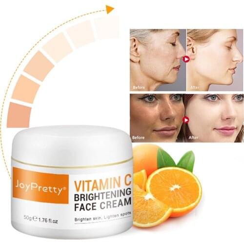 1 PcsFace Cream Vitamin C Cream Remove Dark Spots Whitening Face Care Moisturizing Anti-Aging Firming Skin Care Cosmetics 50g