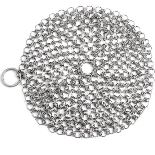 10CM Round 316 Cast Iron Cleaner Kitchen Rust Pot Pans Cleaning Scrubber Steel Rust Remover Scraper Kit Metal Cleaning Brush