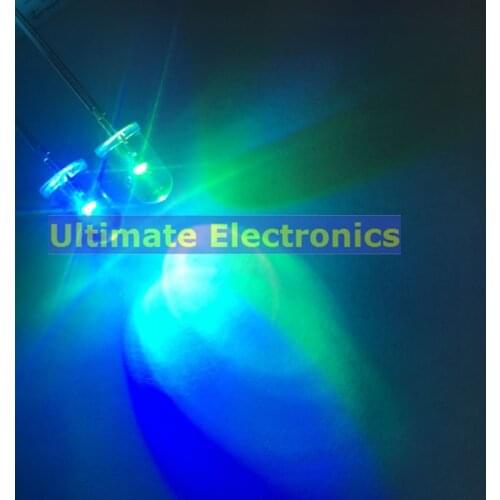 100pcs Water clear LED Round Top RGB fast flashing slow flashing colorful 3MM Alternating colorful F3