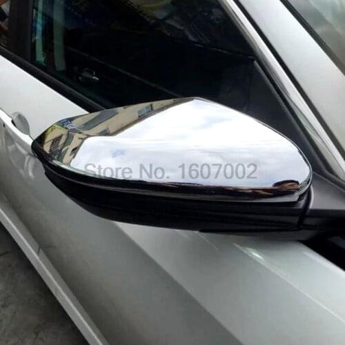 For Honda For Civic 2016 2pcs ABS Chrome Car Exterior Side Mirror Cover Protectors Rearview Mirror Molding Trim