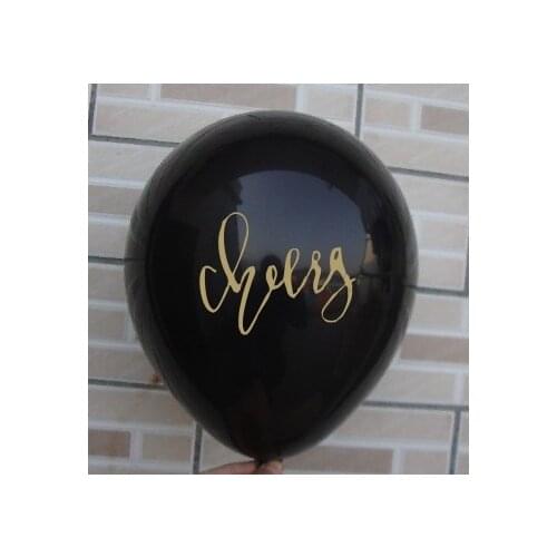 200pcs 12inch 2.8g personalized printed ballons gold ink printing balloon birthday baby shower balloon printed