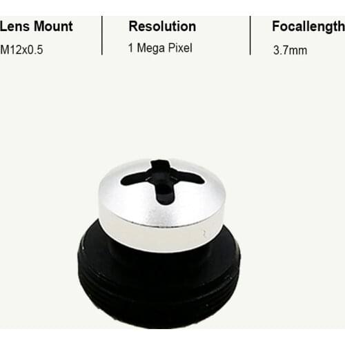 3.7MM M12*0.5 Mount 1/3" F2.0 90 Degree HD CCTV Lens Pinhole add 650nm IR Cut Filter for security CCTV Cameras
